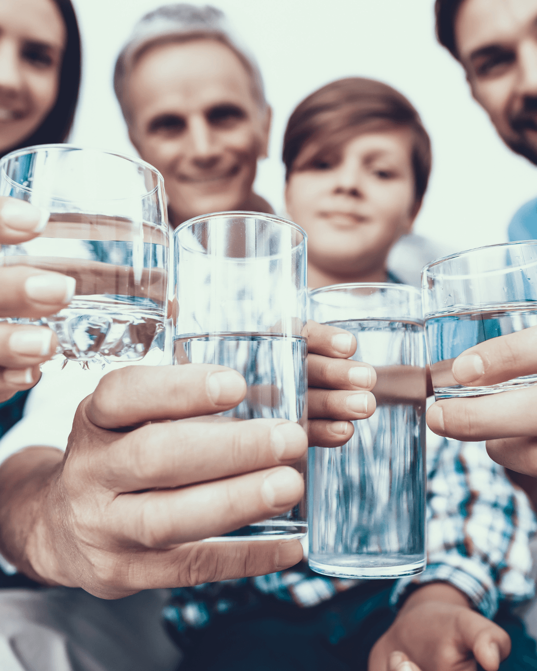 drinking family water